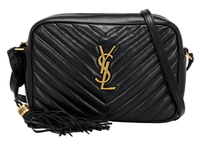 Lou Camera Tassel Bag, &pound;950, Handbags, Black, Leather, Front view